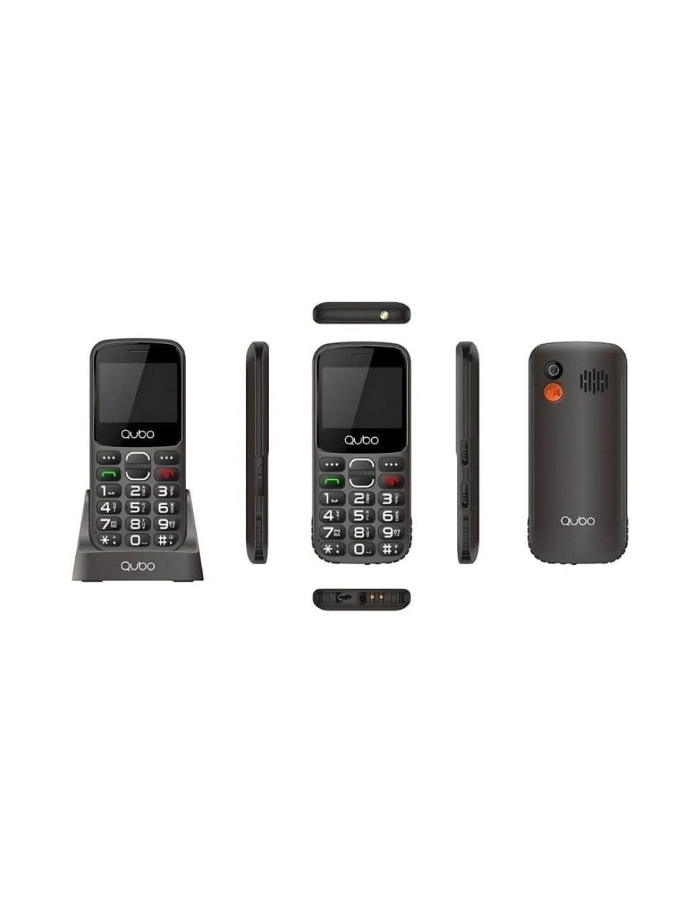 Teléfono Móvil Qubo X-230BKC 4G para Personas Mayores/ Negro