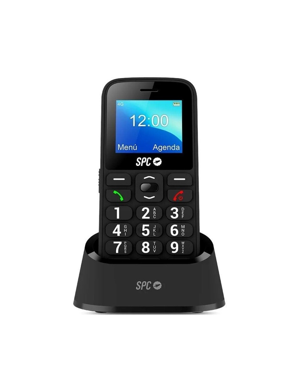 Teléfono Móvil SPC Fortune 2 4G para Personas Mayores/ Negro