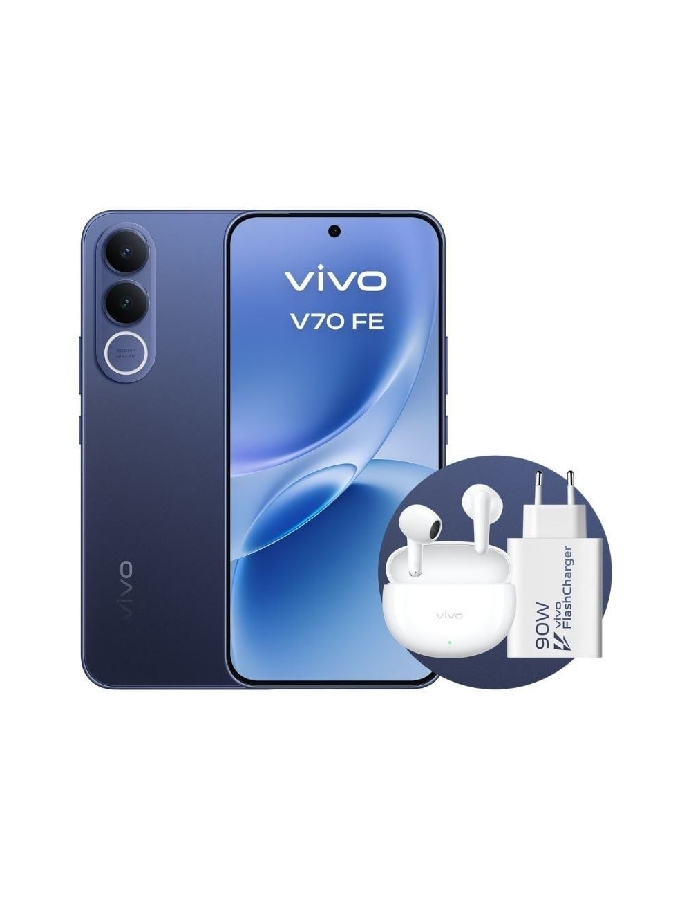 Smartphone Vivo V70 FE 8GB/ 256GB/ 6.83'/ 5G/ Azul/ Incluye Cargador + Auriculares