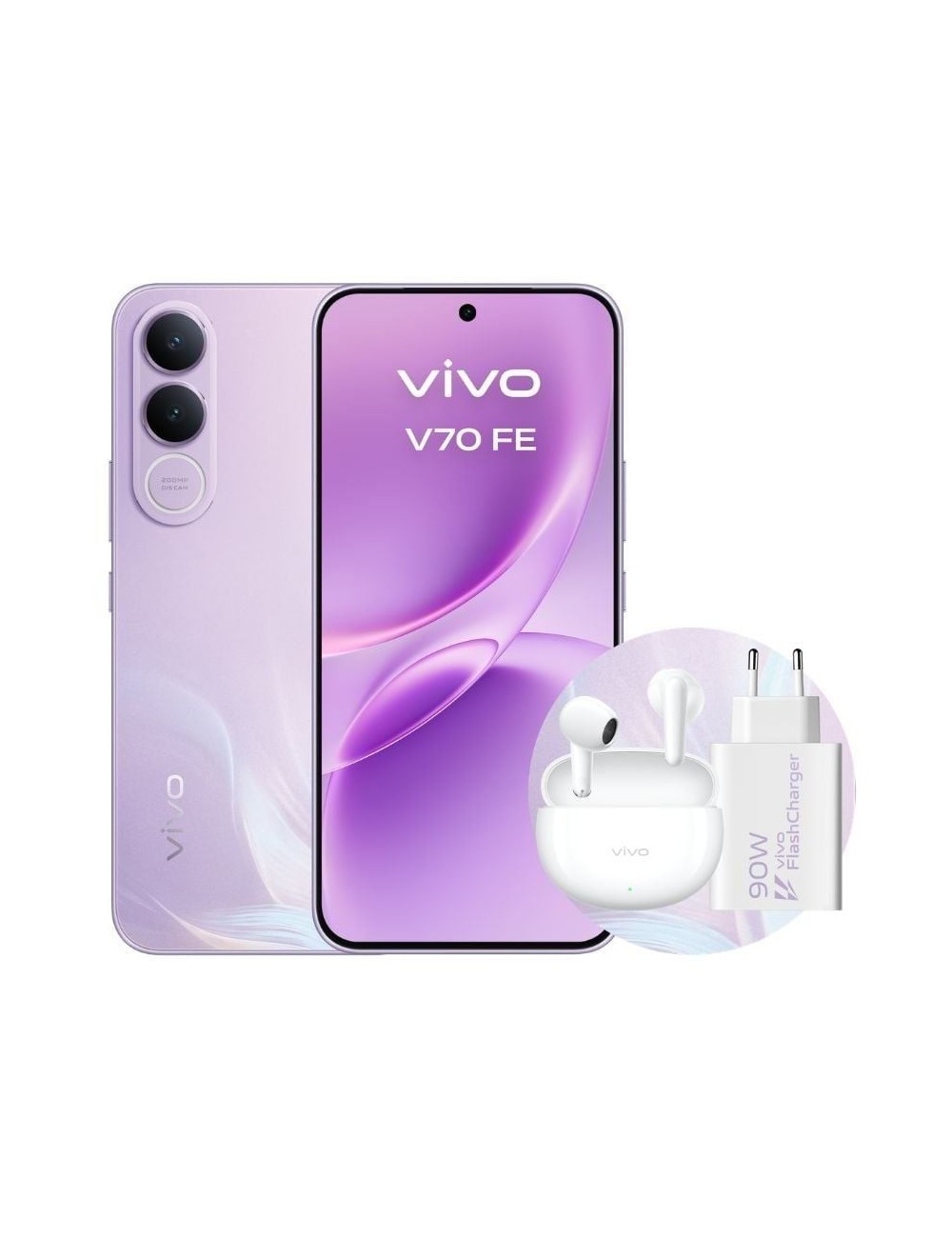 Smartphone Vivo V70 FE 8GB/ 512GB/ 6.83'/ 5G/ Púrpura/ Incluye Cargador + Auriculares