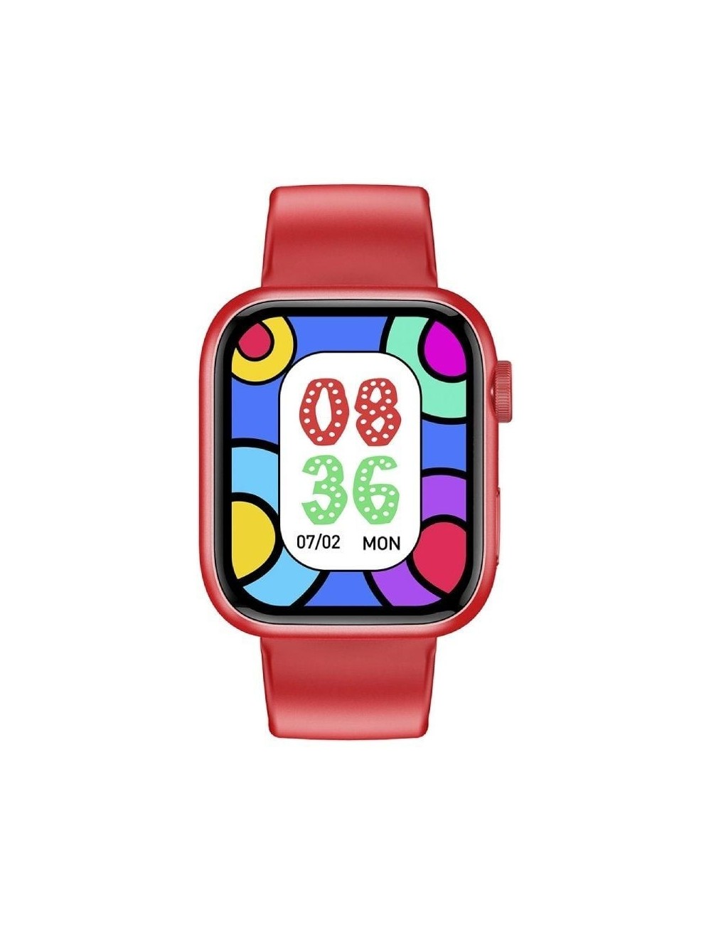 Smartwatch Forever IGo Watch 3 JW-500/ Notificaciones/ Frecuencia Cardíaca/ Rojo