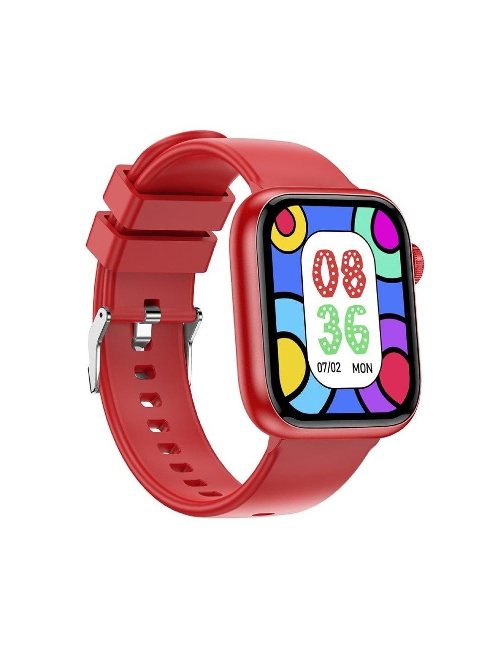 Smartwatch Forever IGo Watch 3 JW-500/ Notificaciones/ Frecuencia Cardíaca/ Rojo