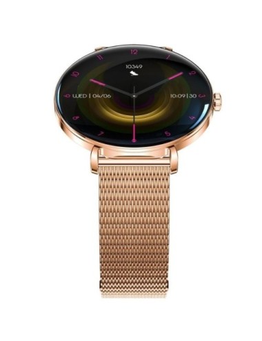 Forever Smartwatch Lucca SB-370/ Notificaciones/ Frecuencia Cardiaca/ Oro Rosa/ Incluye Correa Moteada