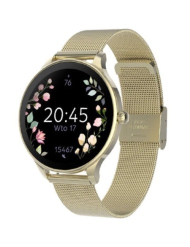 Smartwatch Forever Velora SB-306/ Notificaciones/ Frecuencia Cardíaca/ Oro