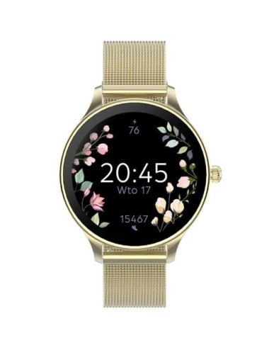 Smartwatch Forever Velora SB-306/ Notificaciones/ Frecuencia Cardíaca/ Oro