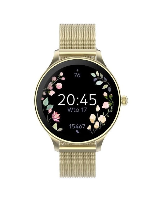 Smartwatch Forever Velora SB-306/ Notificaciones/ Frecuencia Cardíaca/ Oro