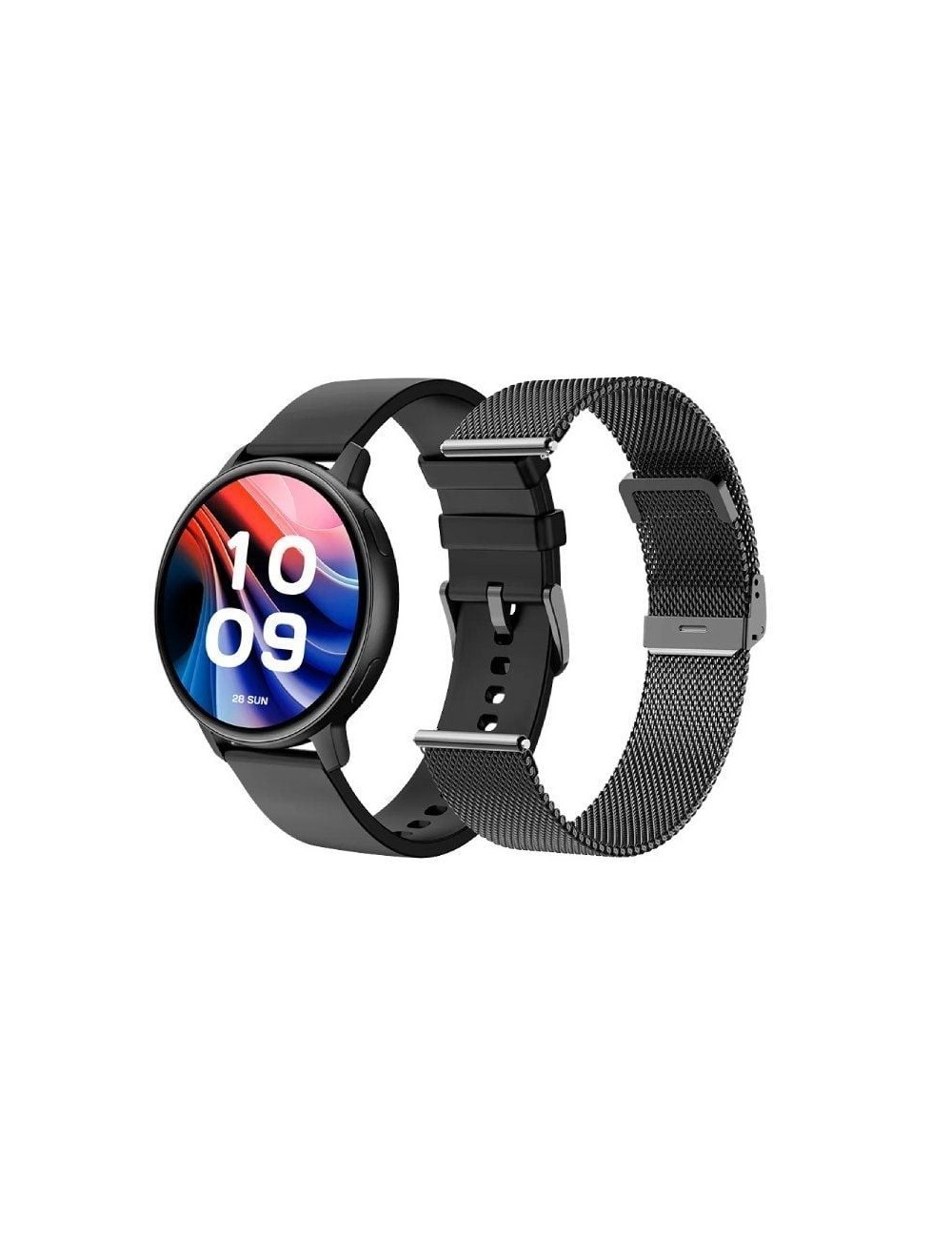 Smartwatch SPC Smartee Duo Classic 9652N/ Notificaciones/ Frecuencia Cardíaca/ Negro/ Incluye Correa Extra