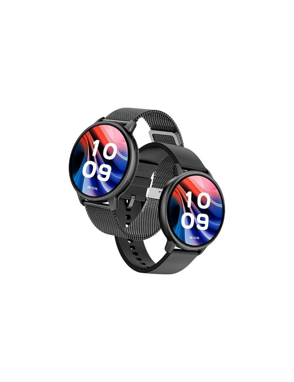 Smartwatch SPC Smartee Duo Classic 9652N/ Notificaciones/ Frecuencia Cardíaca/ Negro/ Incluye Correa Extra