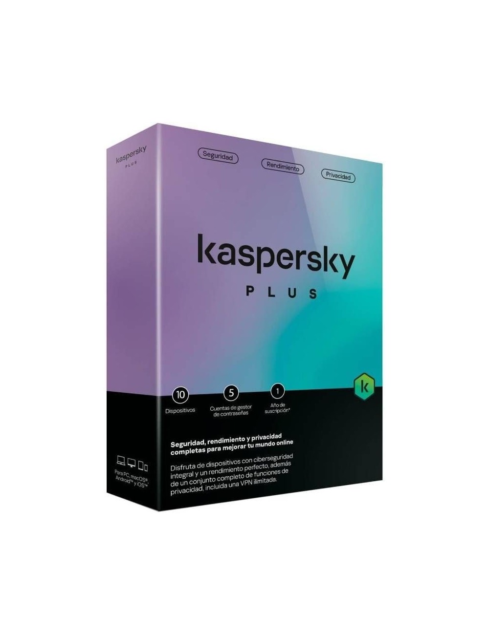 Antivirus Kaspersky Plus/ 10 Dispositivos/ 1 Año