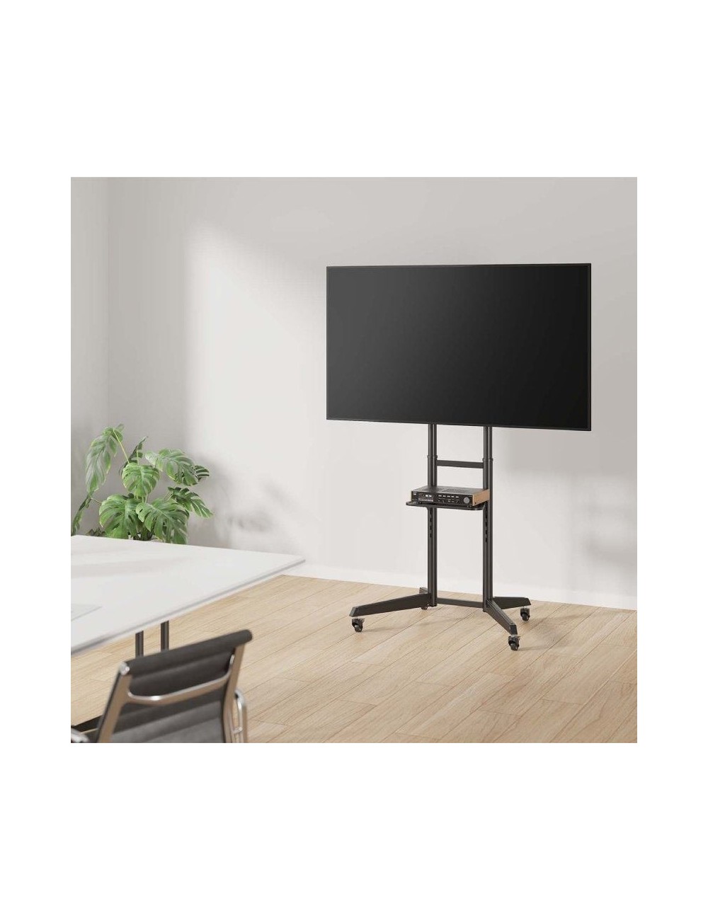 Soporte de Suelo Inclinable con Ruedas Aisens FT70TE-211 para TV de 37-70'/ hasta 50kg