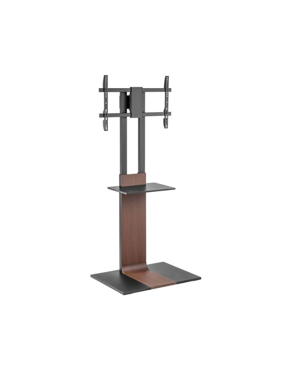 Soporte de Suelo Inclinable/ Giratorio con Bandeja DVD Aisens FT86TSE-401 para TV de 37-86'/ hasta 50kg