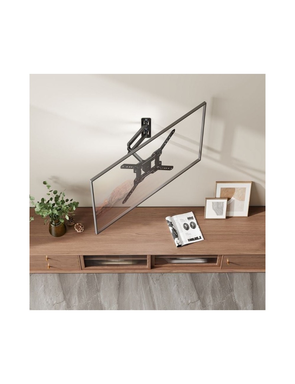 Soporte de Pared Inclinable/ Giratorio Aisens WT65TSE-417 para TV de 23-65'/ hasta 30kg
