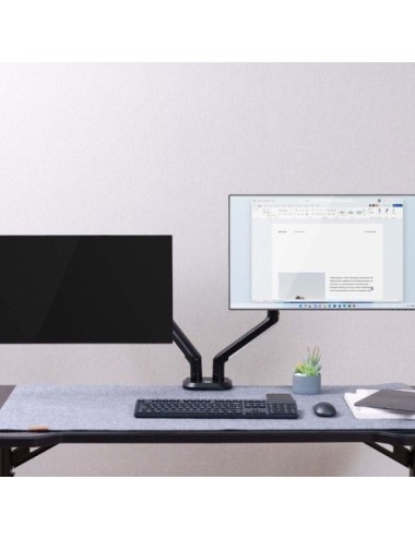 Soporte Gaming para 2 Monitores Aisens DT32TSR-297/ hasta 9kg/ con Iluminación RGB