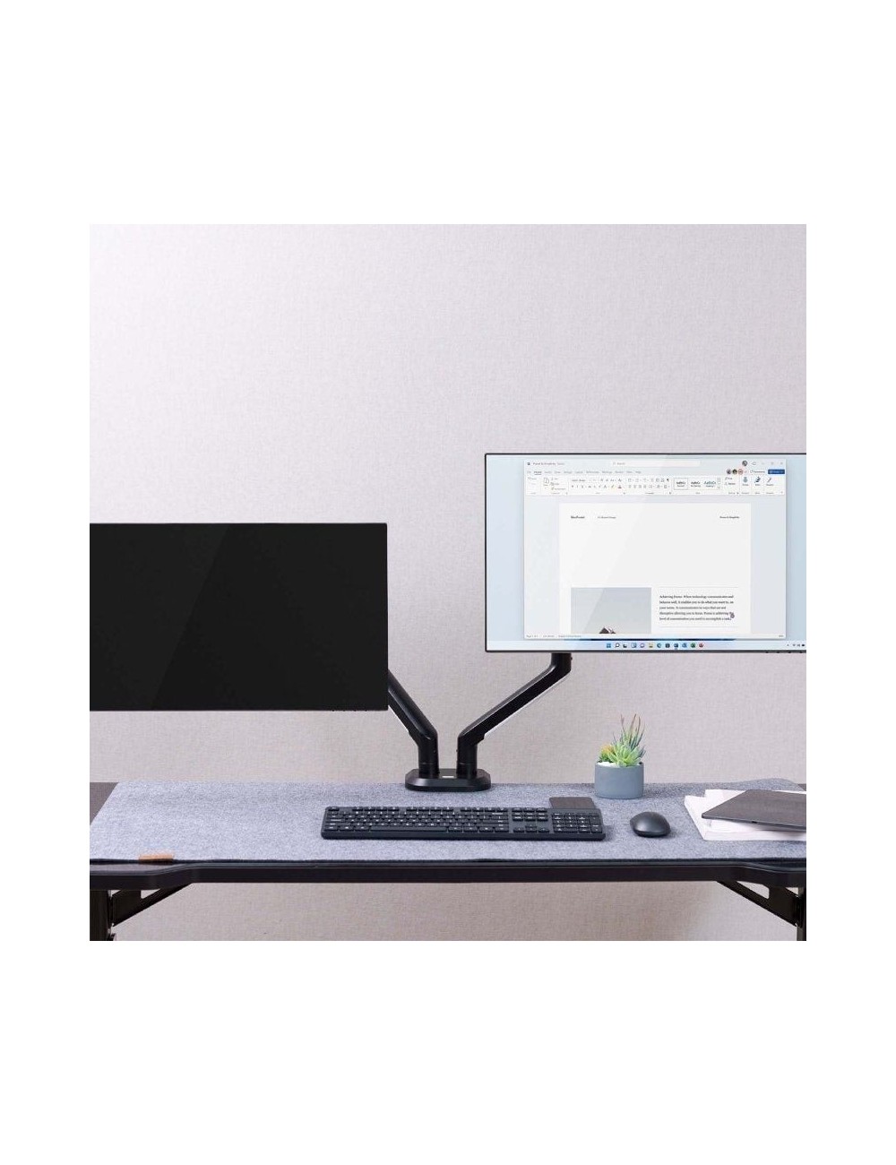 Soporte Gaming para 2 Monitores Aisens DT32TSR-297/ hasta 9kg/ con Iluminación RGB