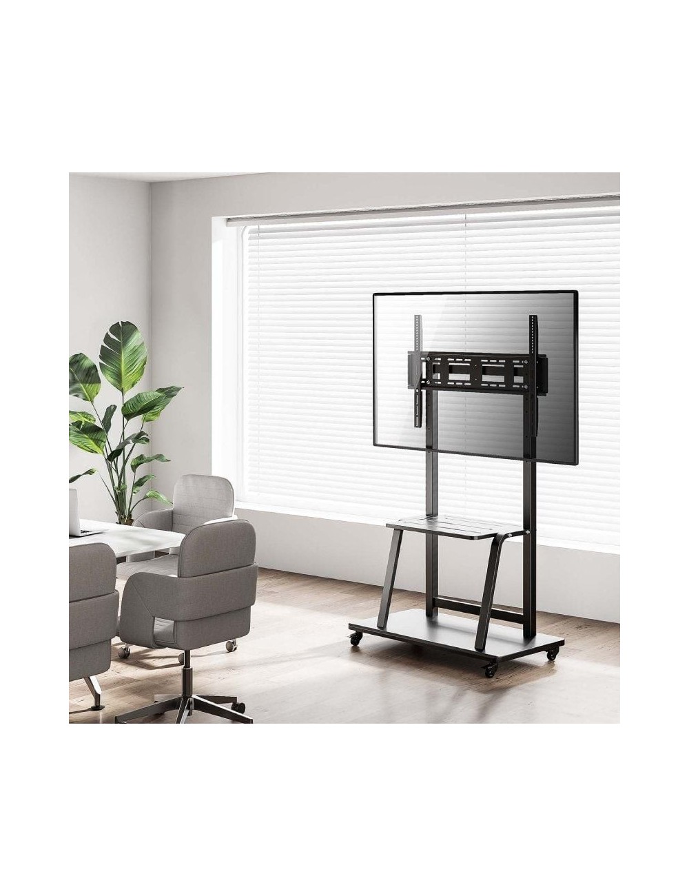 Soporte de Suelo con Ruedas Aisens FT100E-231 para TV de 37-100'/ hasta 150kg