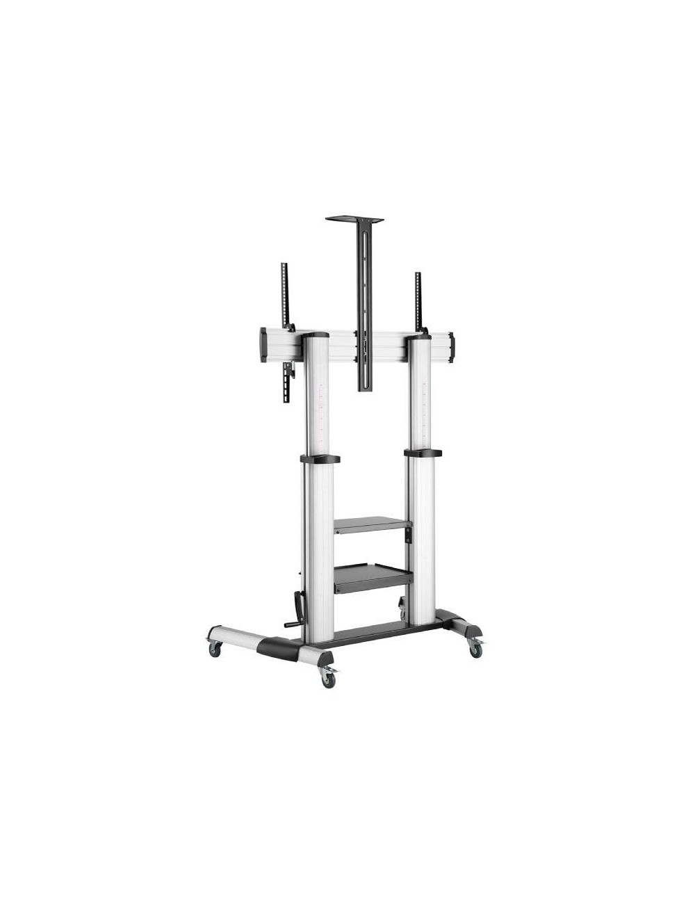Soporte de Suelo Inclinable con Ruedas y Manivela Aisens FT100TE-125 para TV 60-100'/ hasta 100kg