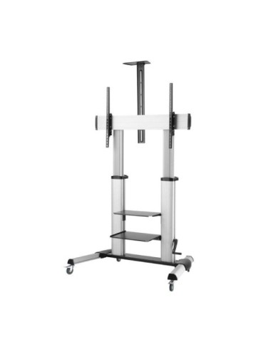 Soporte de Suelo Inclinable con Ruedas y Manivela Aisens FT100TE-125 para TV 60-100'/ hasta 100kg