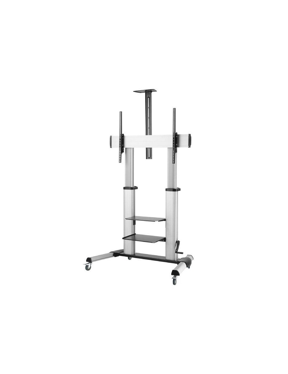 Soporte de Suelo Inclinable con Ruedas y Manivela Aisens FT100TE-125 para TV 60-100'/ hasta 100kg