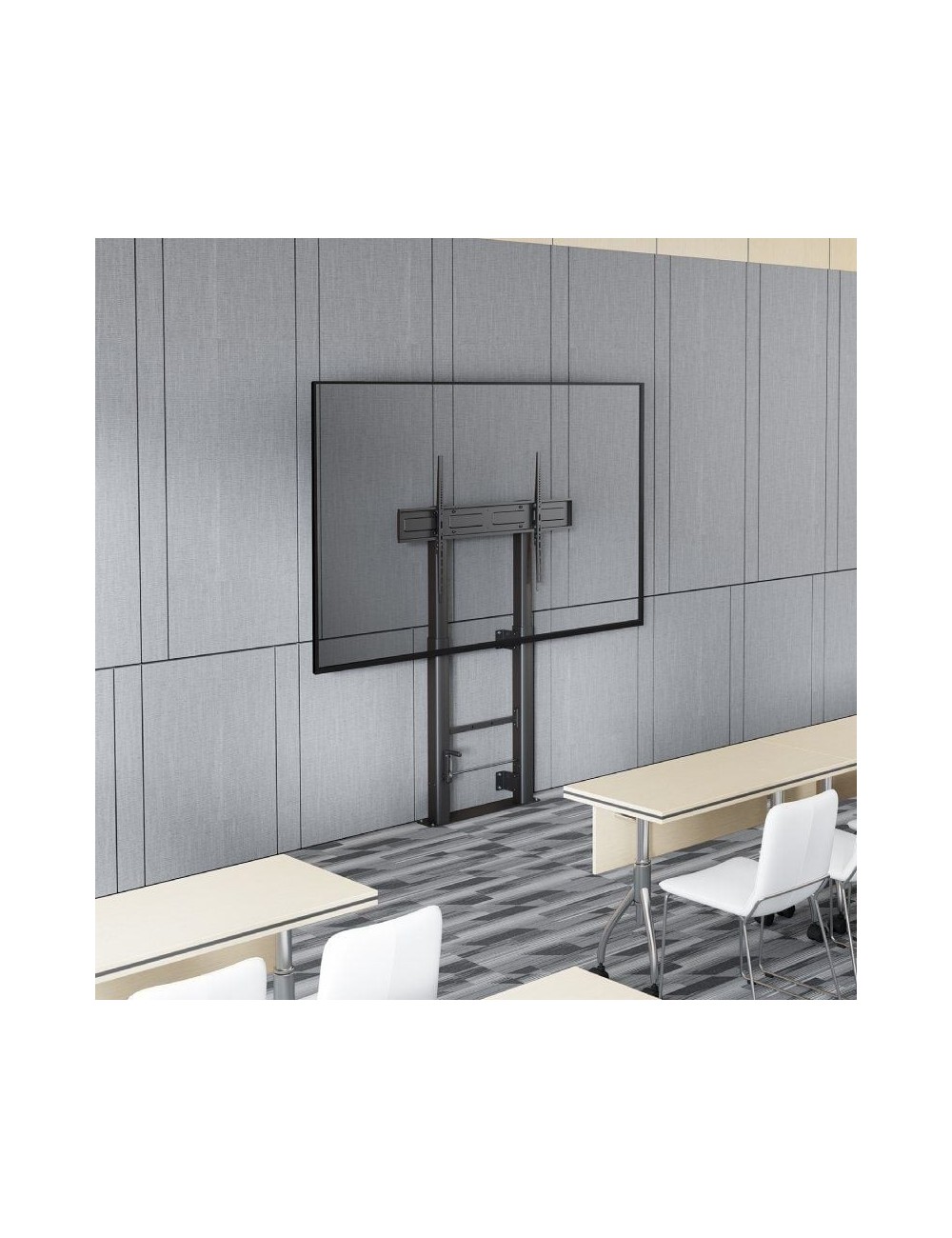 Soporte de Suelo Giratorio/ Inclinable/ Nivelable Aisens FWF100E-351 para TV de 60-100'/ hasta 120kg