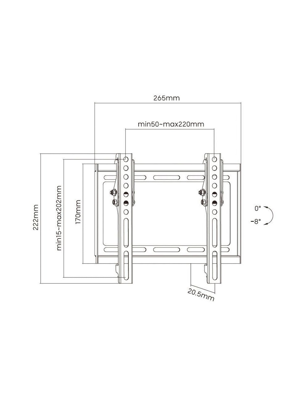Soporte de Pared Inclinable Aisens WT42T-159 para TV de 23-42'/ hasta 35kg
