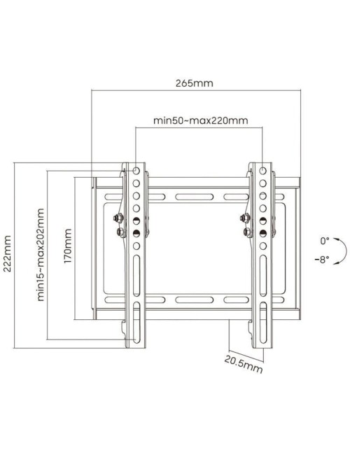 Soporte de Pared Inclinable Aisens WT42T-159 para TV de 23-42'/ hasta 35kg