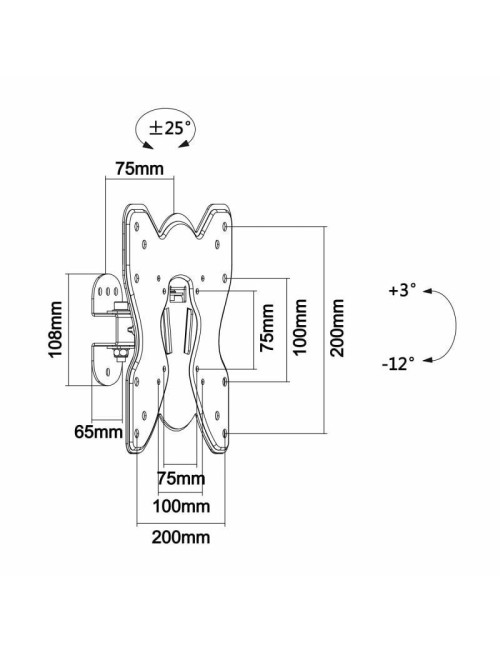 Soporte de Pared Giratorio/ Inclinable Aisens WT42TS-005 para TV de 23-42'/ hasta 25kg