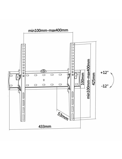 Soporte de Pared Inclinable Aisens WT55T-015 para TV de 32-55'/ hasta 40kg