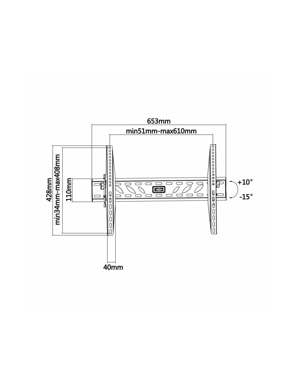 Soporte de Pared Inclinable Aisens WT70T-019 para TV de 37-70'/ hasta 50kg