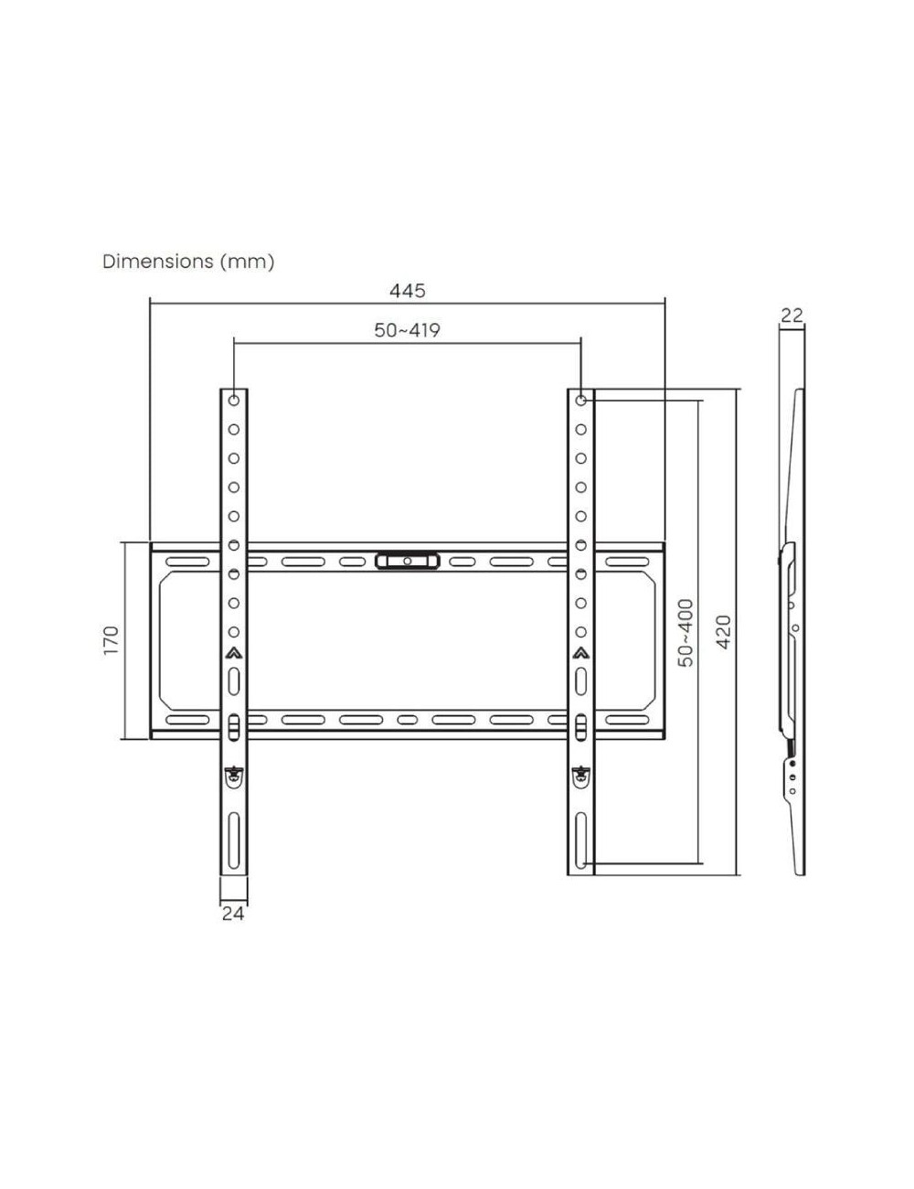 Soporte de Pared Aisens WT75F-389 para Monitores y TV de 32-75'/ hasta 45kg