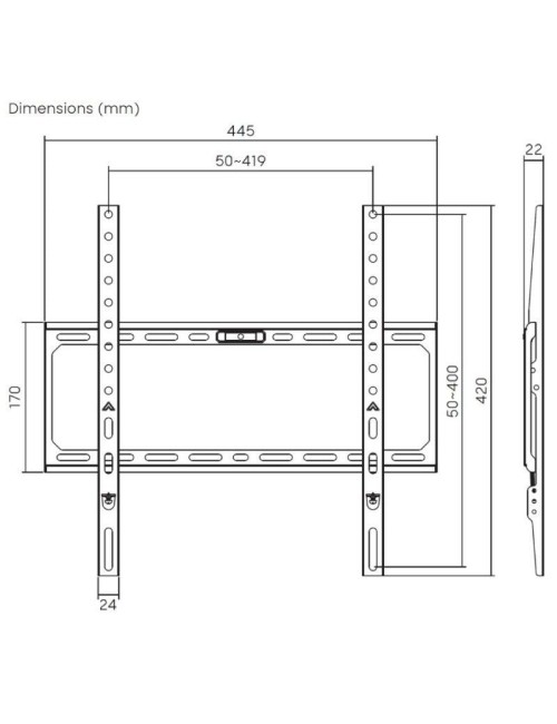 Soporte de Pared Aisens WT75F-389 para Monitores y TV de 32-75'/ hasta 45kg