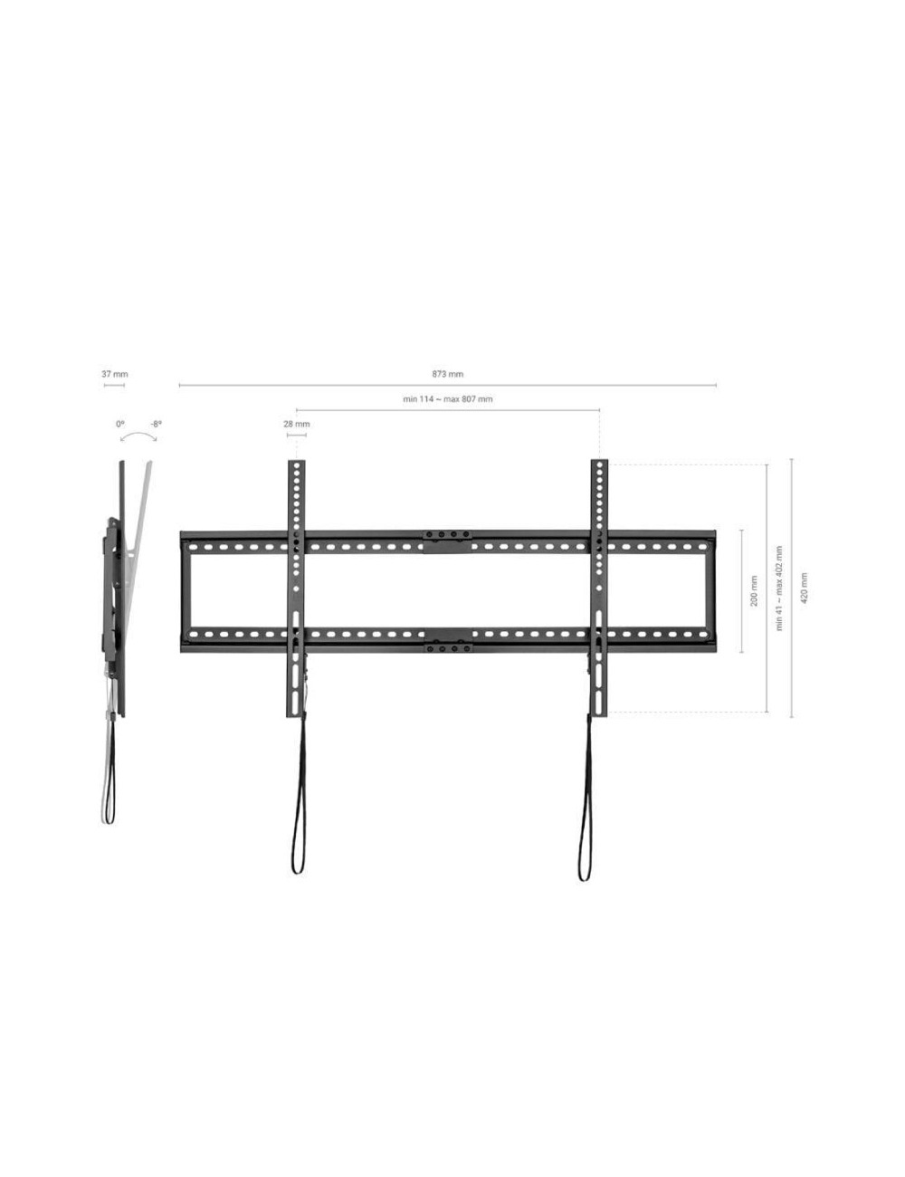 Soporte de Pared Inclinable/ Fijo Aisens WT90T-121 para TV de 37-90'/ hasta 75kg