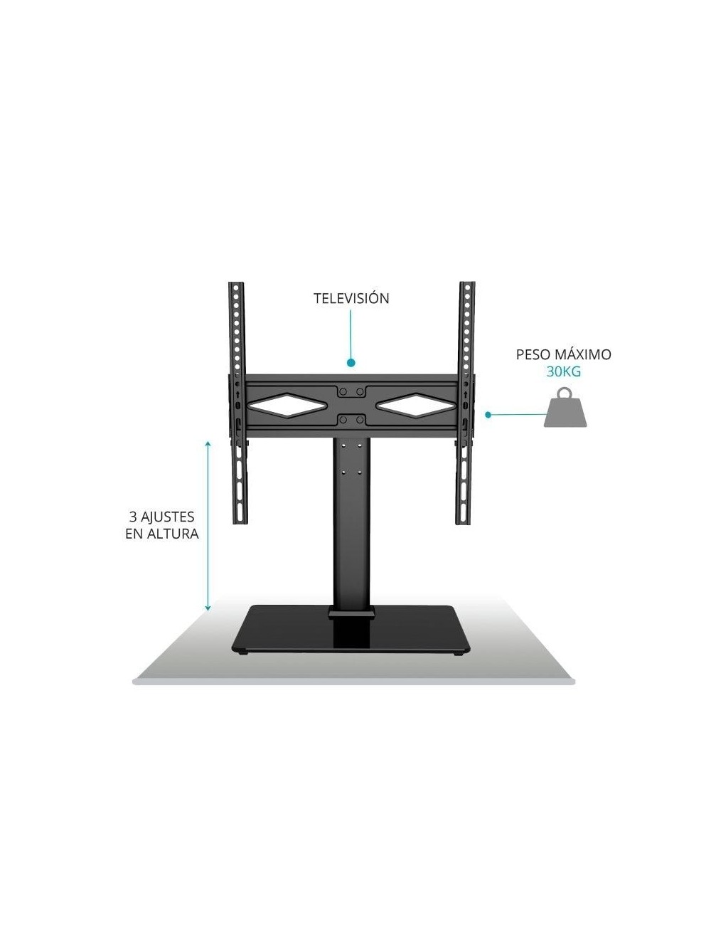 Soporte de Mesa TM Electrón TMSLC419 para TV de 32-50'/ hasta 30kg