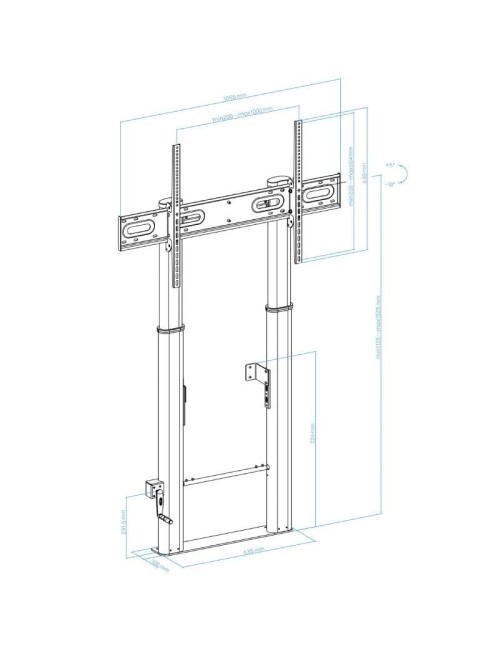 Soporte de Pared Fijo/ Suelo TooQ LOTTUS FS2290HM-B para TV de 55-100'/ hasta 100kg