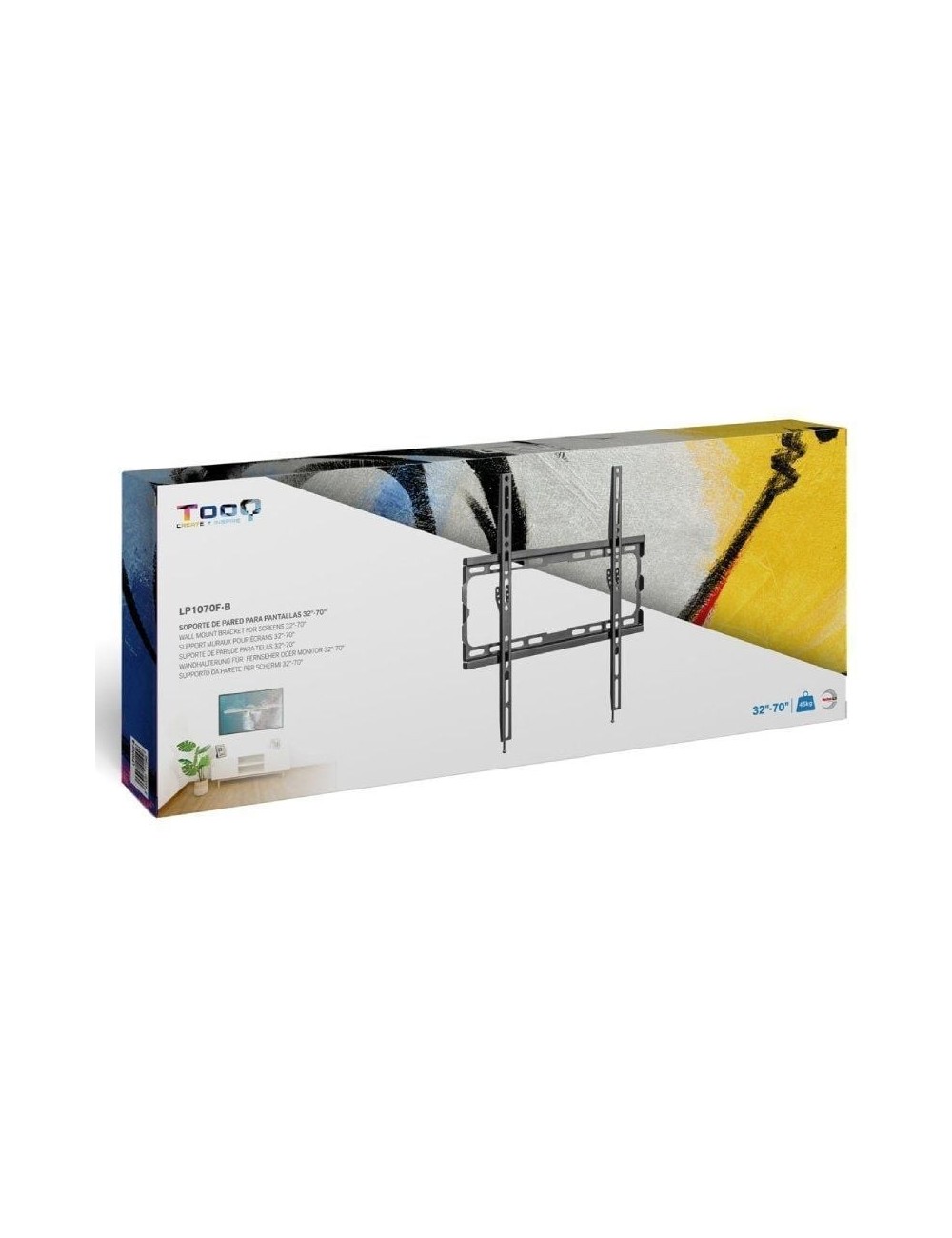 Soporte de Pared Fijo TooQ LP1070F-B para TV de 32-70'/ hasta 45kg