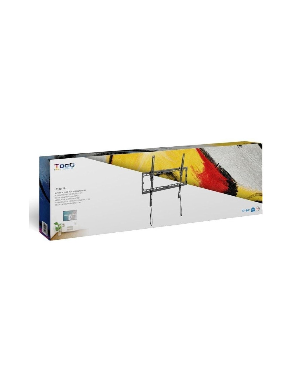 Soporte de Pared Fijo/ Inclinable TooQ LP1081T-B para TV de 37-80'/ hasta 45kg