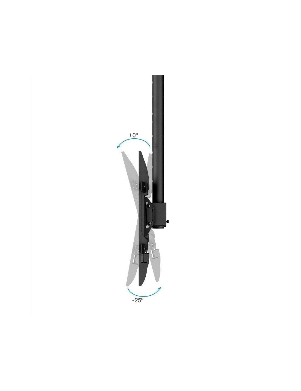 Soporte de Techo Giratorio/ Inclinable/ Nivelable TooQ LPCE1186TSLI-XL-B para TV de 43-86'/ hasta 60kg