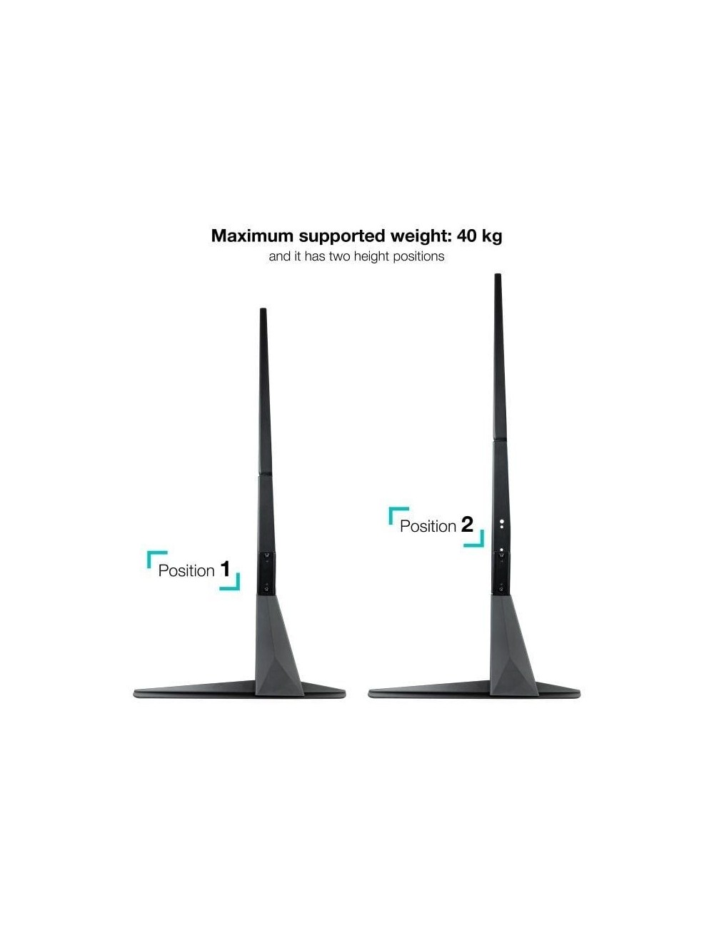 Soporte de Mesa Tooq DB2375F-B para TV y Portátil de 23-75'