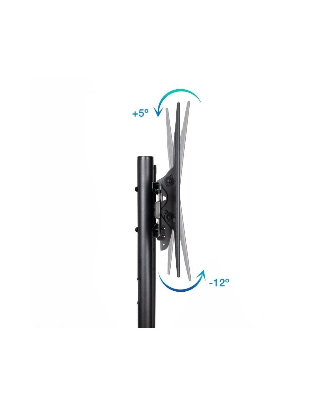 Soporte de Suelo Inclinable con Ruedas TooQ FS1170M-B para TV de 37-70'/ hasta 50kg