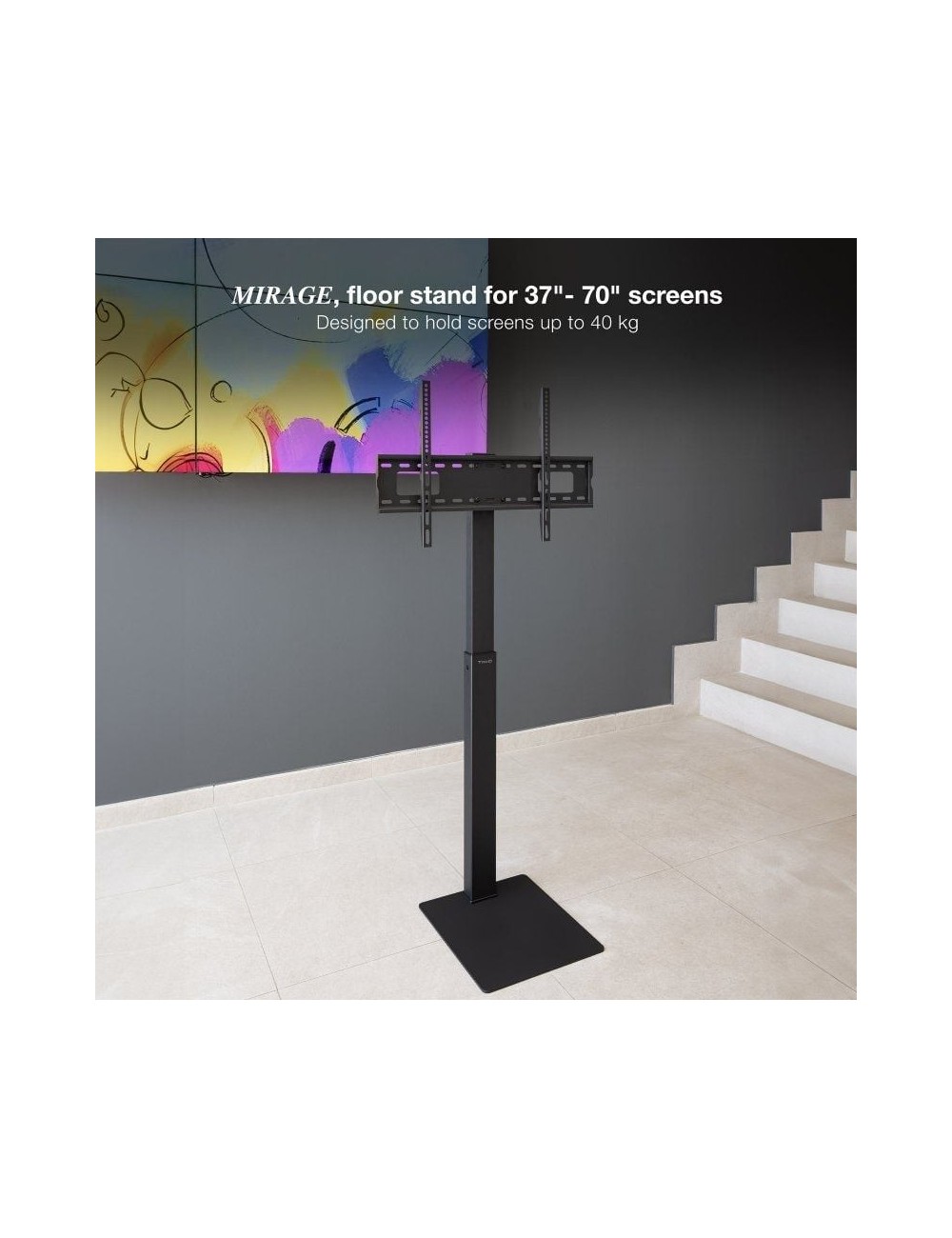 Soporte de Suelo TooQ FS2285M-B para TV de 37-70'/ hasta 40kg