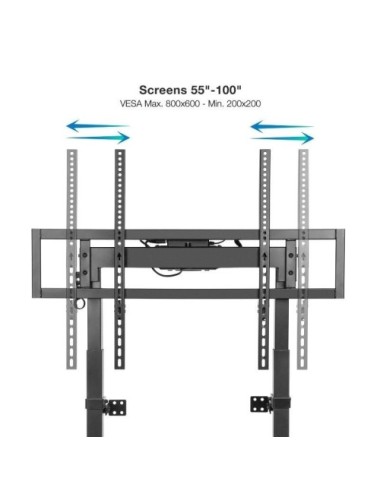 Soporte de Suelo y Pared Motorizado TooQ FSM01-B para TV 55-100'/ hasta 120kg