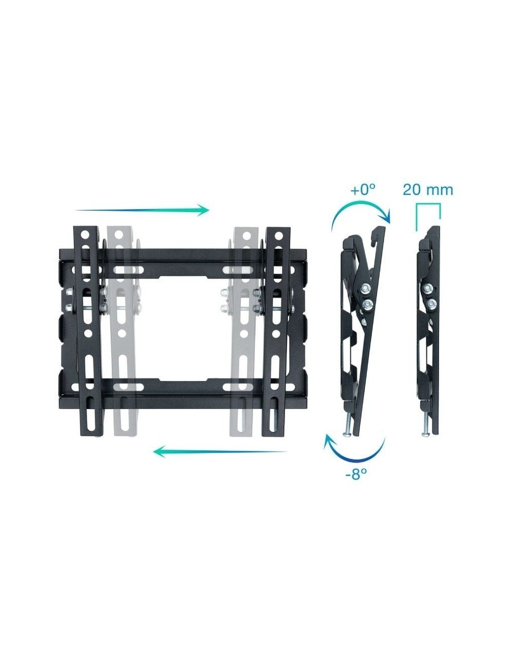 Soporte de Pared Inclinable TooQ LP1044T-B para TV de 23-43'/ hasta 45kg