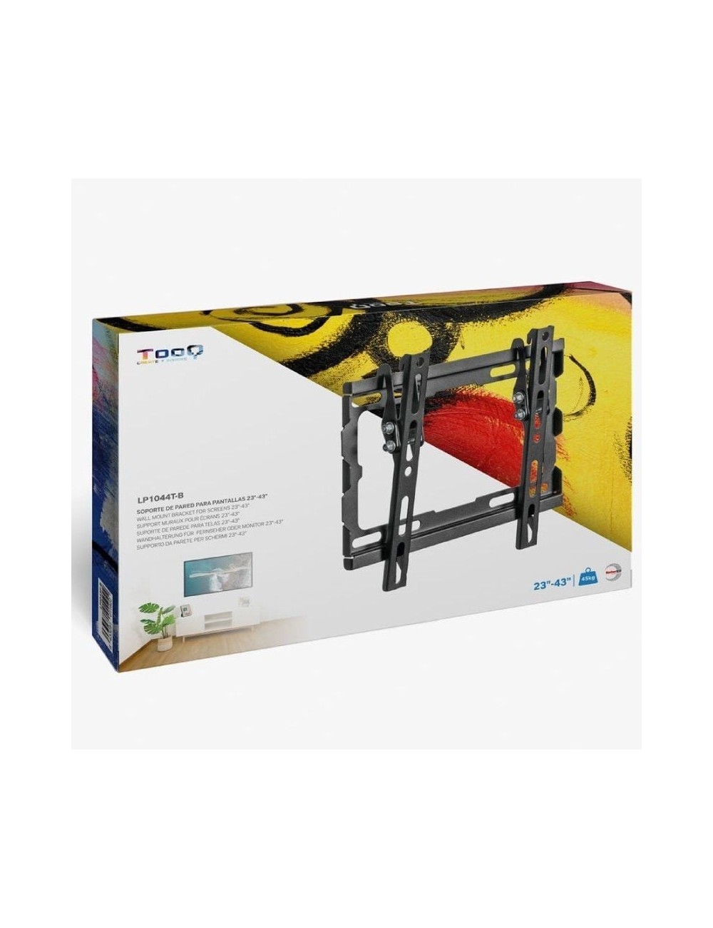 Soporte de Pared Inclinable TooQ LP1044T-B para TV de 23-43'/ hasta 45kg