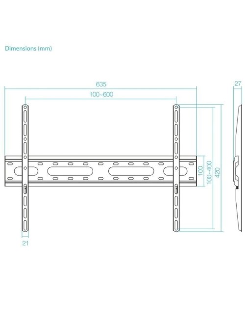 Soporte de Pared Inclinable TooQ LP1082F-B para TV de 37-80'/ hasta 45kg
