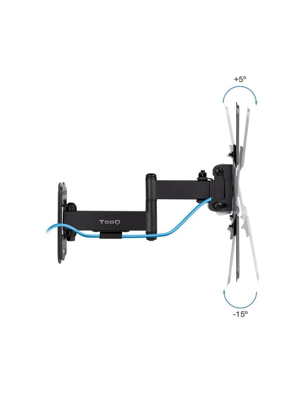 Soporte de Pared Extensible/ Giratorio/ Inclinable TooQ LP1344TN-B para TV de 13-43'/ hasta 20kg