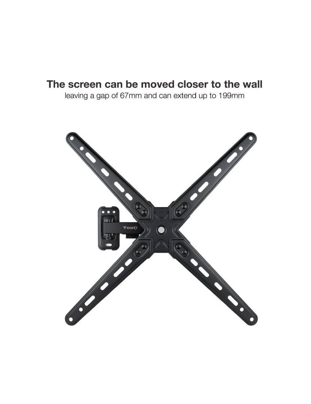 Soporte de Pared Extensible/ Giratorio/ Inclinable TooQ LP1355TN-B para TV de 13-55'/ hasta 25kg
