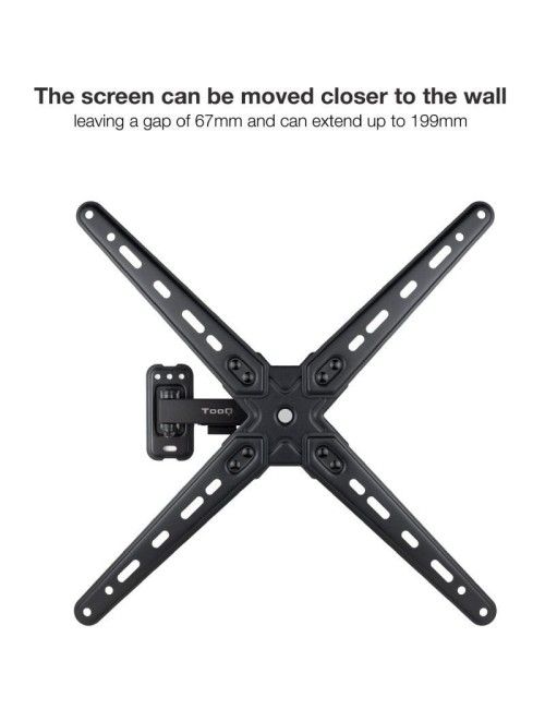 Soporte de Pared Extensible/ Giratorio/ Inclinable TooQ LP1355TN-B para TV de 13-55'/ hasta 25kg