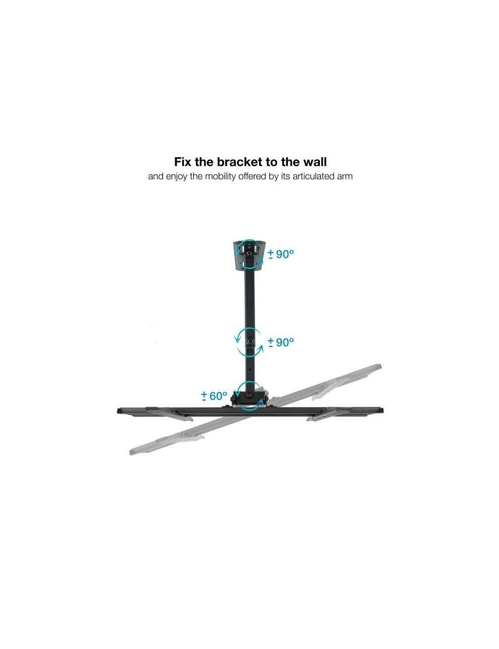 Soporte de Pared Giratorio/ Inclinable/ Nivelable TooQ LP7843TN-B para TV de 32-55'/ hasta 35kg