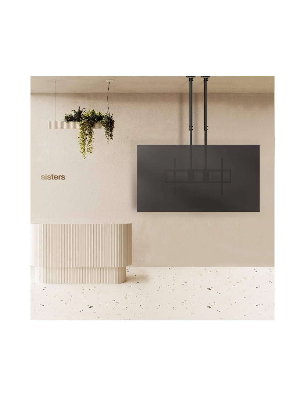 Soporte de Techo Extensible/ Inclinable TooQ LPCE11120TSLI-B para TV de 60-120'/ hasta 120kg