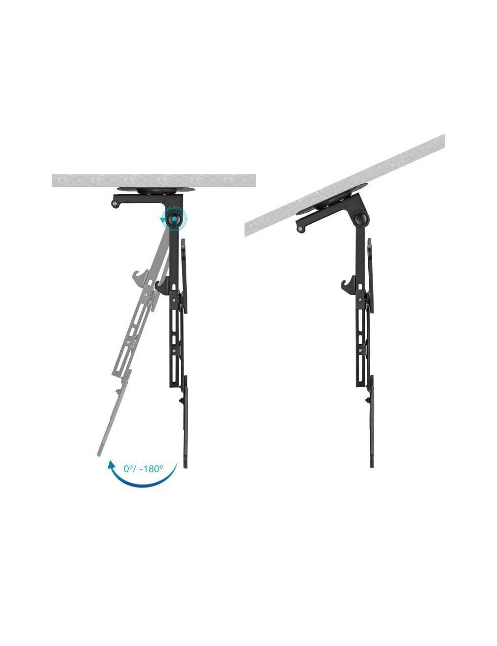 Soporte de Techo Giratorio/ Inclinable TooQ LPCE1123TSLI-B para TV de 23-55'/ hasta 20kg