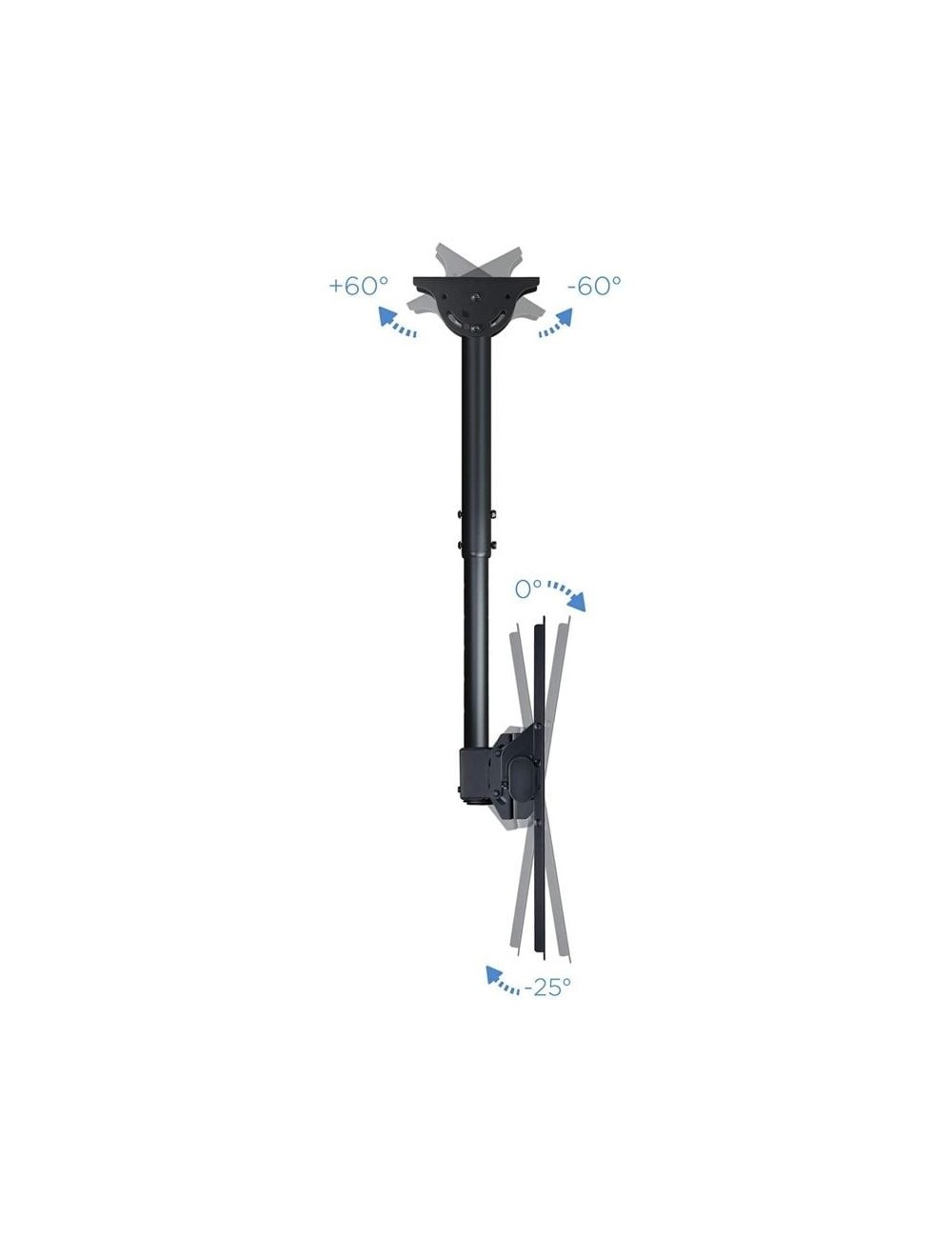 Soporte de Techo Orientable/ Inclinable/ Extensible Tooq LPCE1155TSLI-B para TV de 32-55'/ hasta 50kg
